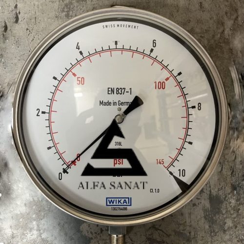 مانومتر wika با صفجه خوانا برای اندازه گیری فشار در صنایع مختلف