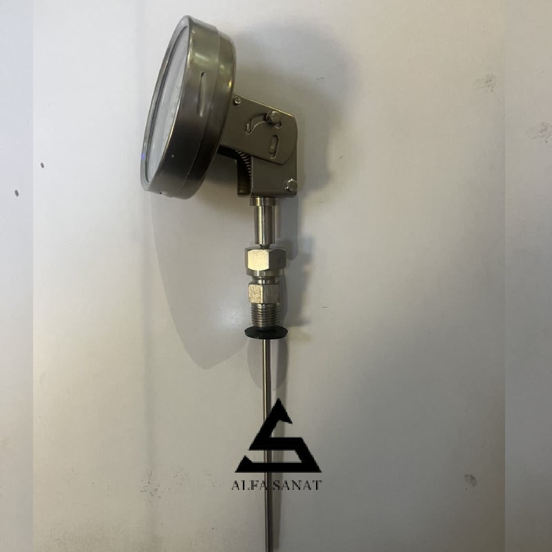 نمای جانبی ترمومتر ویکا با نشان دادن طراحی بدنه و صفحه عقربه ای